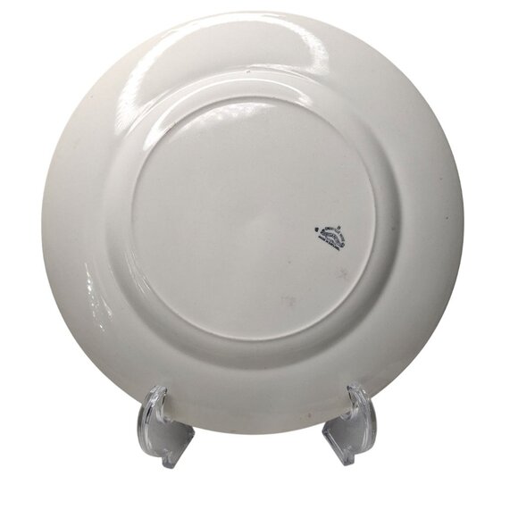 Vintage Grenville Ware Tunstall Plate (England) Floral White Pink Gold Decor - Picture 2 of 8